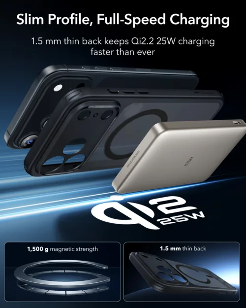 ESR รุ่น Classic Hybrid Case (Camera Control Button) - เคส iPhone 17 Pro Max - สี Frosted Black - Image 5