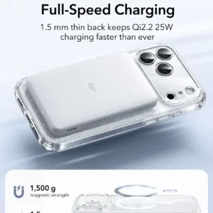 ESR รุ่น Classic Hybrid Case (Camera Control Button) - เคส iPhone 17 Pro - สี Clear Shimmer