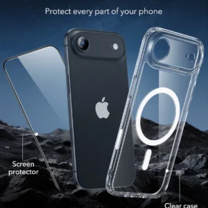 ESR รุ่น Classic Hybrid Case (Camera Control Button) - Bundle Set - เคสรวมฟิล์มในชุด iPhone Air - สี Clear 12 ESR รุ่น Classic Hybrid Case (Camera Control Button) - Bundle Set - เคสรวมฟิล์มในชุด iPhone Air - สี Clear