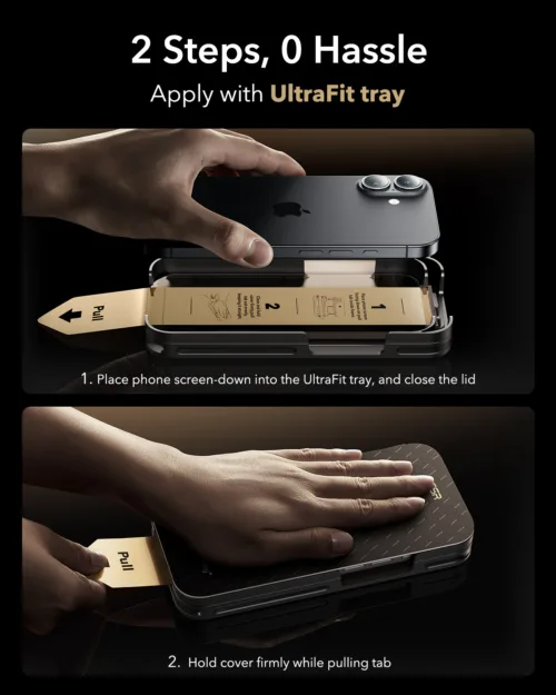 ESR รุ่น UltraFit Armorite® Pro Screen Protector - ฟิล์มกระจก iPhone 17/16 Pro - สี Clear - Image 7
