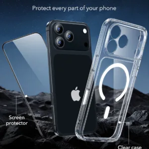 ESR รุ่น Classic Hybrid Case (Camera Control Button) - Bundle Set - เคสรวมฟิล์มในชุด iPhone 17 Pro - สี Clear 12 ESR รุ่น Classic Hybrid Case (Camera Control Button) - Bundle Set - เคสรวมฟิล์มในชุด iPhone 17 Pro - สี Clear