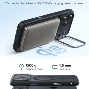 ESR รุ่น Classic Hybrid Case with Stash Stand (Camera Control Button) - เคส iPhone 17 Pro Max - สี Frosted Black 15 ESR รุ่น Classic Hybrid Case with Stash Stand (Camera Control Button) - เคส iPhone 17 Pro Max - สี Frosted Black