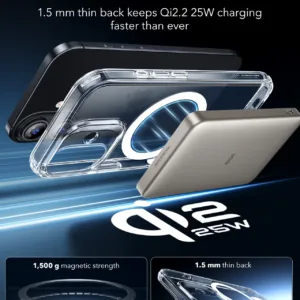 ESR รุ่น Classic Hybrid Case (Camera Control Button) - Bundle Set - เคสรวมฟิล์มในชุด iPhone 17 - สี Clear 15 ESR รุ่น Classic Hybrid Case (Camera Control Button) - Bundle Set - เคสรวมฟิล์มในชุด iPhone 17 - สี Clear