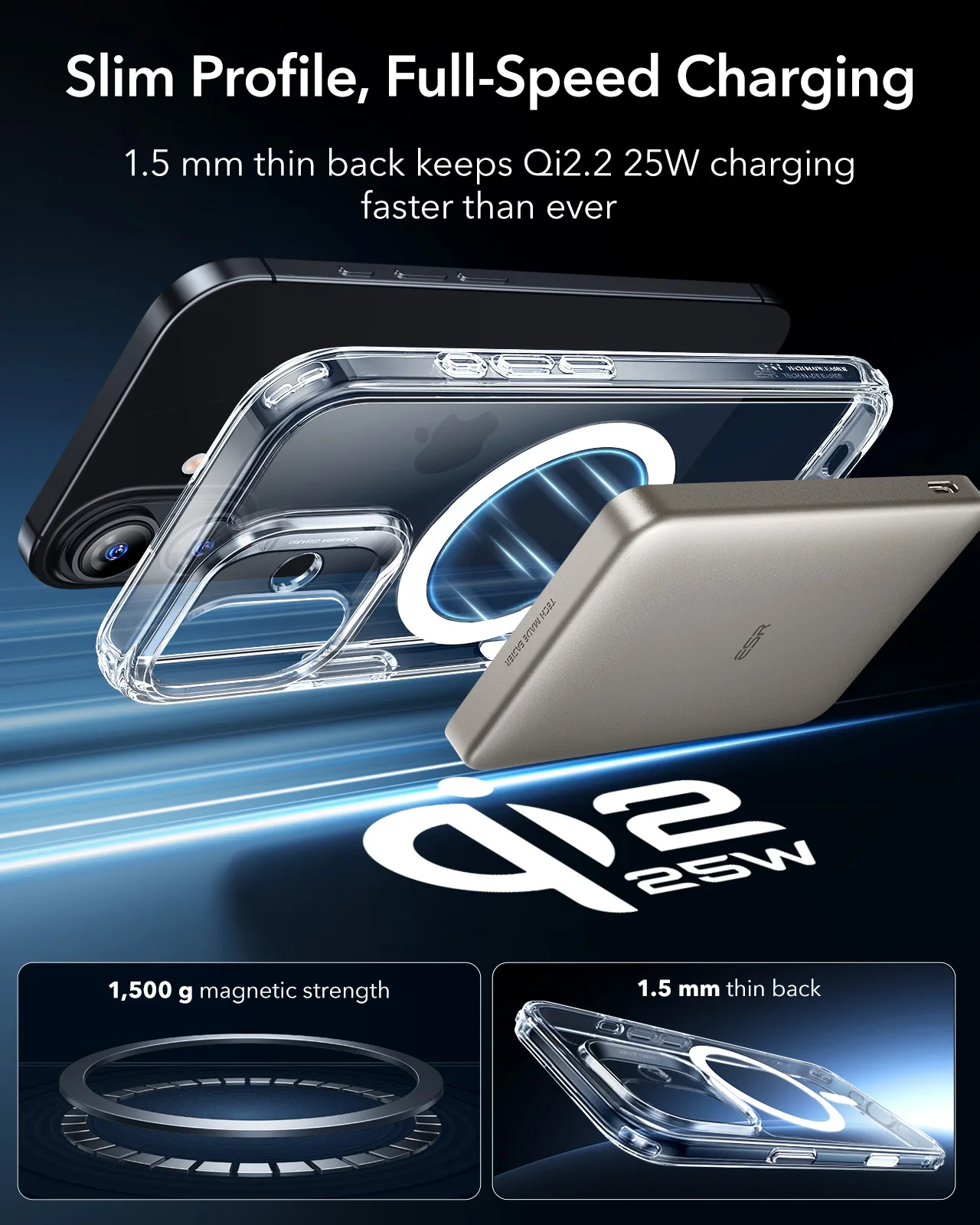 ESR รุ่น Classic Hybrid Case (Camera Control Button) - Bundle Set - เคสรวมฟิล์มในชุด iPhone 17 - สี Clear 7 ESR รุ่น Classic Hybrid Case (Camera Control Button) - Bundle Set - เคสรวมฟิล์มในชุด iPhone 17 - สี Clear - Image 7