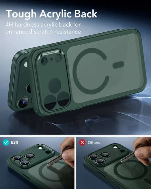 ESR รุ่น Classic Hybrid Case (Camera Control Button) - เคส iPhone 17 Pro Max - สี Frosted Green - Image 6