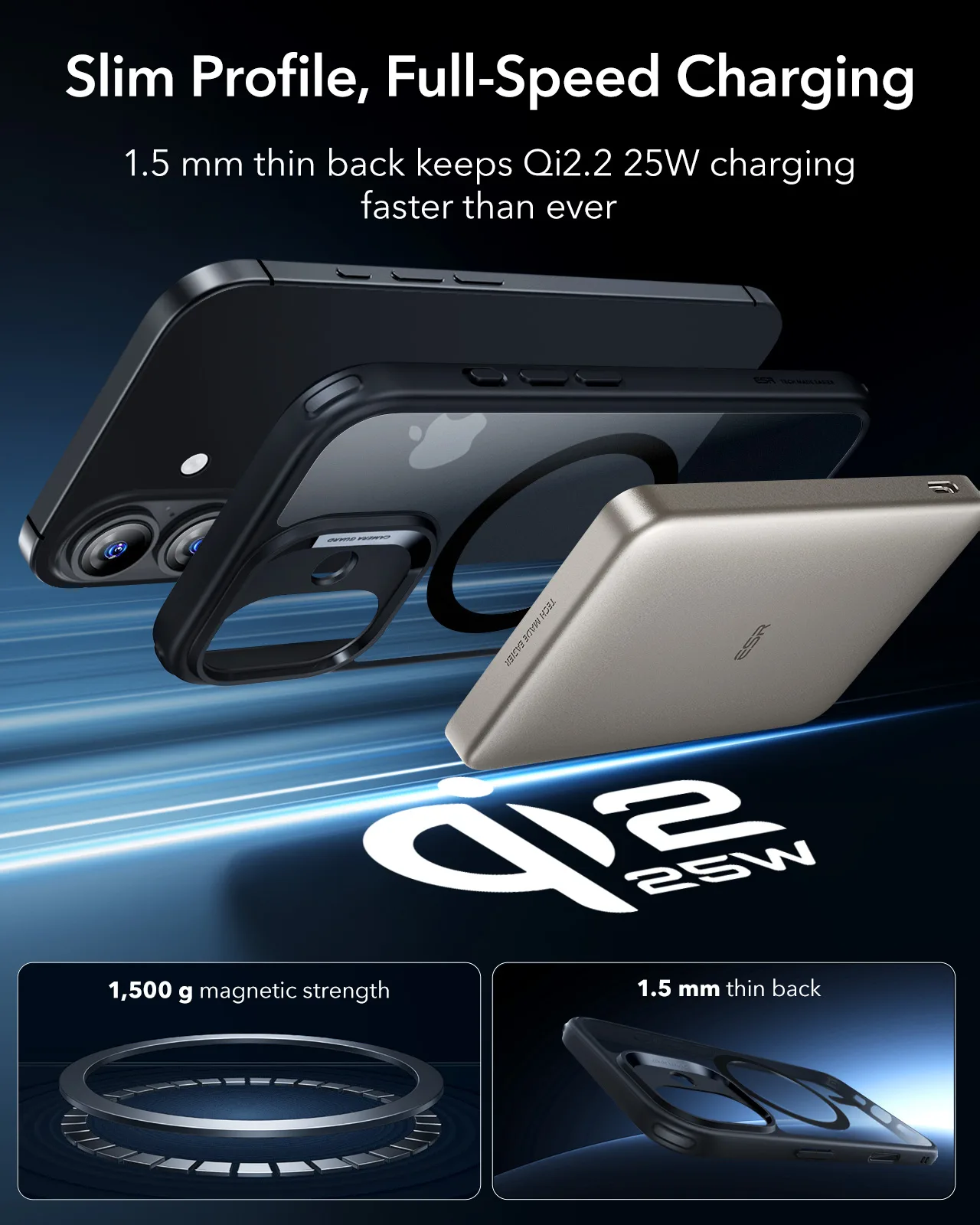 ESR รุ่น Classic Hybrid Case (Camera Control Button) - Bundle Set - เคสรวมฟิล์มในชุด iPhone 17 - สี Clear Black 6 ESR รุ่น Classic Hybrid Case (Camera Control Button) - Bundle Set - เคสรวมฟิล์มในชุด iPhone 17 - สี Clear Black - Image 6