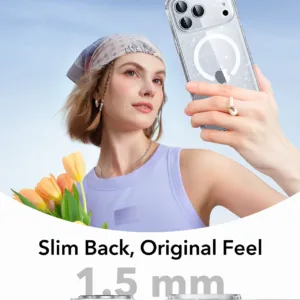 ESR รุ่น Classic Hybrid Case (Camera Control Button) - เคส iPhone 17 Pro - สี Clear Shimmer