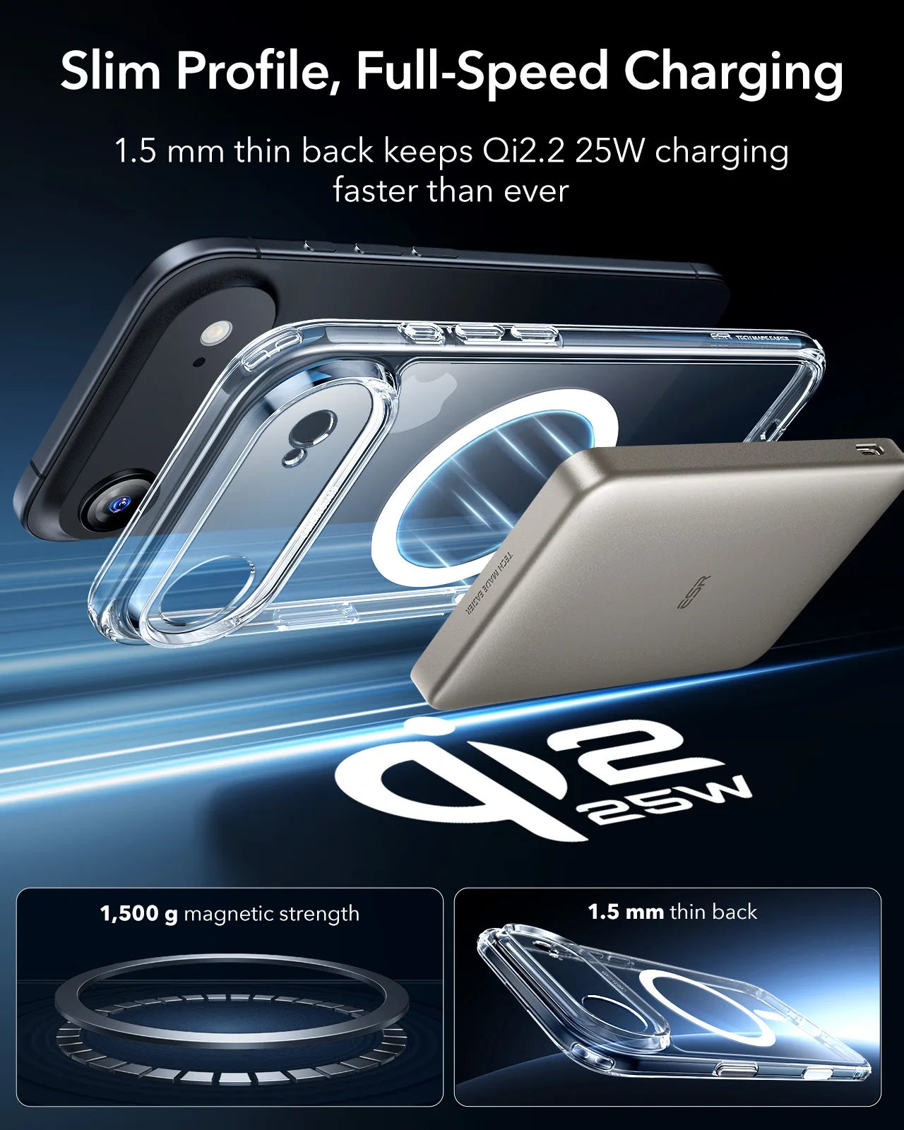 ESR รุ่น Classic Hybrid Case (Camera Control Button) - Bundle Set - เคสรวมฟิล์มในชุด iPhone Air - สี Clear 6 ESR รุ่น Classic Hybrid Case (Camera Control Button) - Bundle Set - เคสรวมฟิล์มในชุด iPhone Air - สี Clear - Image 6