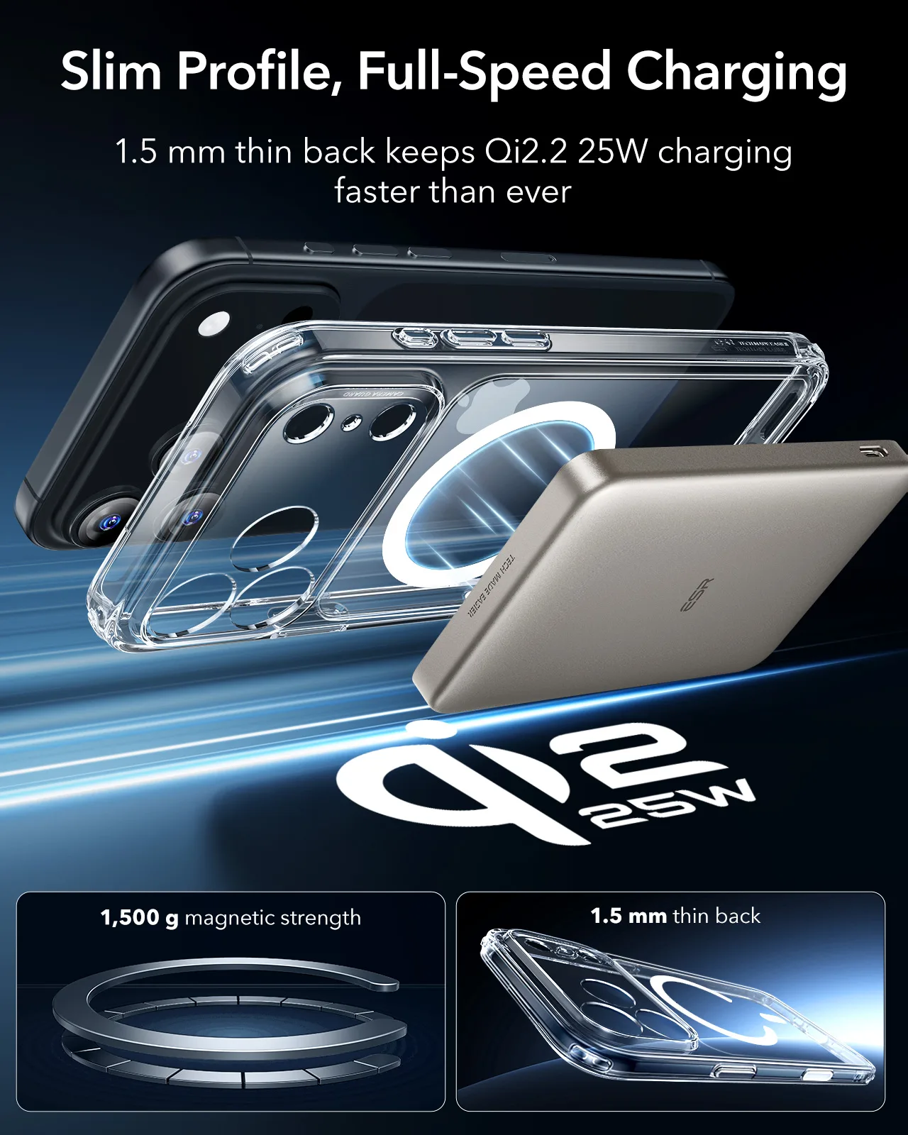 ESR รุ่น Classic Hybrid Case (Camera Control Button) - Bundle Set - เคสรวมฟิล์มในชุด iPhone 17 Pro - สี Clear 6 ESR รุ่น Classic Hybrid Case (Camera Control Button) - Bundle Set - เคสรวมฟิล์มในชุด iPhone 17 Pro - สี Clear - Image 6