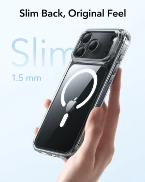 ESR รุ่น Classic Hybrid Case with Stash Stand (Camera Control Button) - เคส iPhone 17 Pro - สี Clear