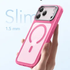 ESR รุ่น Classic Hybrid Case with Stash Stand (Camera Control Button) - เคส iPhone 17 Pro Max - สี Frosted Pink