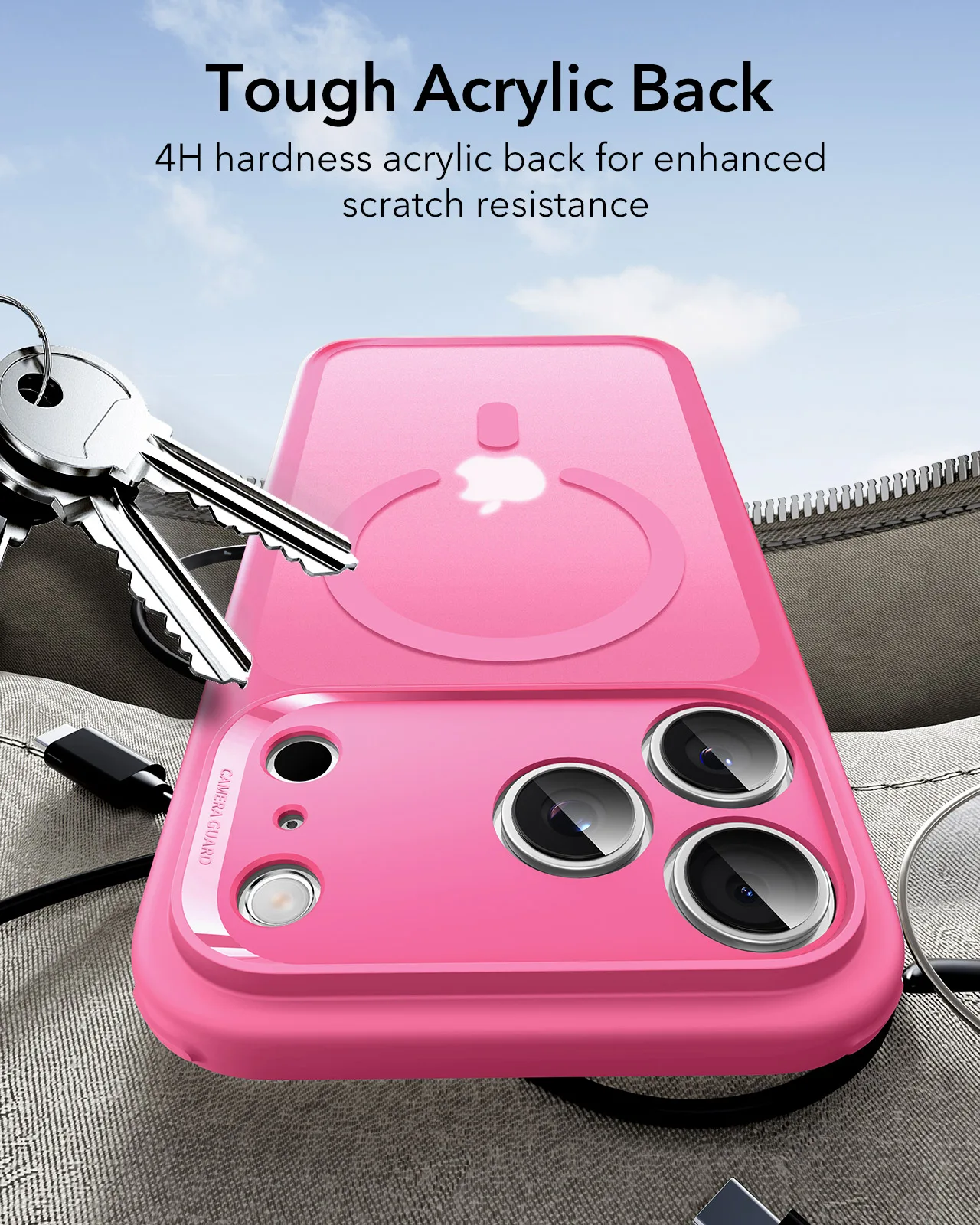 ESR รุ่น Classic Hybrid Case (Camera Control Button) - เคส iPhone 17 Pro Max - สี Frosted Pink 6 ESR รุ่น Classic Hybrid Case (Camera Control Button) - เคส iPhone 17 Pro Max - สี Frosted Pink - Image 6