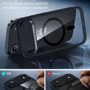 ESR รุ่น Classic Hybrid Case (Camera Control Button) - Bundle Set - เคสรวมฟิล์มในชุด iPhone Air - สี Clear Black