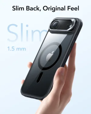 ESR รุ่น Classic Hybrid Case with Stash Stand (Camera Control Button) - เคส iPhone 17 Air - สี Clear Black
