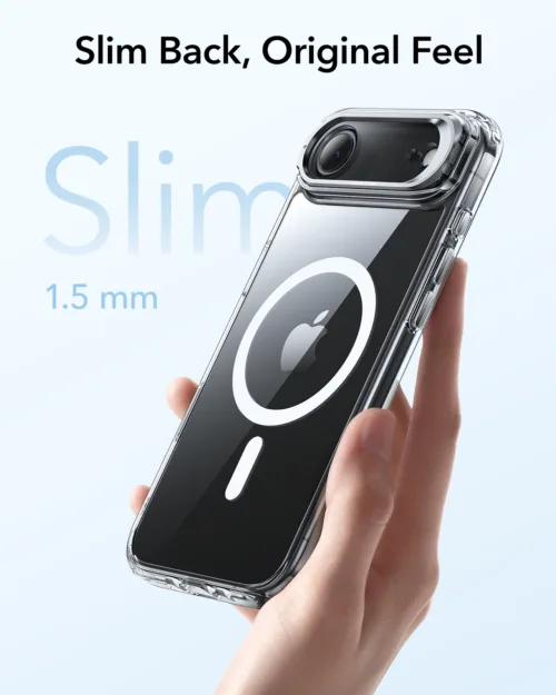 ESR รุ่น Classic Hybrid Case with Stash Stand (Camera Control Button) - เคส iPhone 17 Air - สี Clear - Image 7