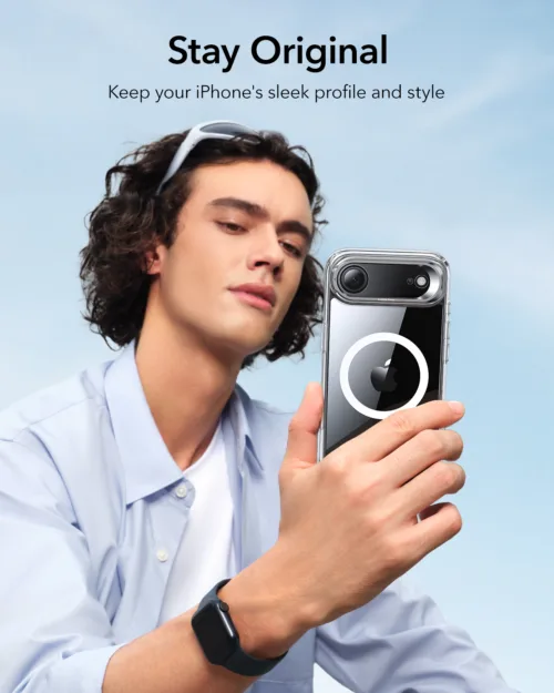 ESR รุ่น Classic Hybrid Case with Stash Stand (Camera Control Button) - เคส iPhone 17 Air - สี Clear - Image 8