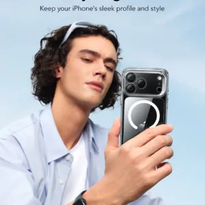 ESR รุ่น Classic Hybrid Case with Stash Stand (Camera Control Button) - เคส iPhone 17 Pro Max - สี Clear