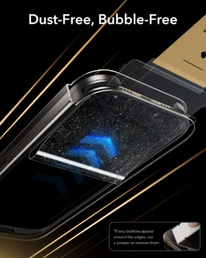 ESR รุ่น UltraFit Armorite® Pro Screen Protector - ฟิล์มกระจก iPhone 17 Pro - สี Clear