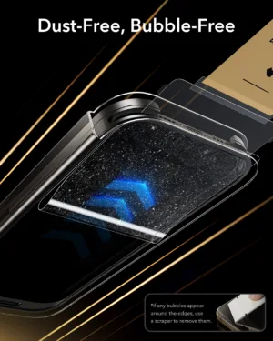 ESR รุ่น UltraFit Armorite® Pro Screen Protector - ฟิล์มกระจก iPhone 17/16 Pro - สี Clear