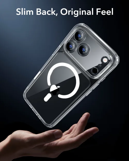 ESR รุ่น Classic Hybrid Case (Camera Control Button) - Bundle Set - เคส+ฟิล์ม iPhone 17 Pro Max - สี Clear - Image 8