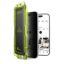 Ringke รุ่น Easy Slide Privacy Temper Glass - ฟิล์มกระจก iPhone 17 Pro Max (ฟิล์ม 2 แผ่นพร้อมอุปกรณ์ติดตั้ง)