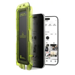 Ringke รุ่น Easy Slide Privacy Temper Glass - ฟิล์มกระจก iPhone 17 Pro Max (ฟิล์ม 2 แผ่นพร้อมอุปกรณ์ติดตั้ง)
