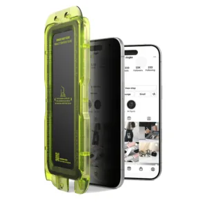 Ringke รุ่น Easy Slide Privacy Temper Glass - ฟิล์มกระจก iPhone 17 (ฟิล์ม 2 แผ่นพร้อมอุปกรณ์ติดตั้ง)