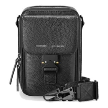 GRAMS(28) รุ่น 173 Vertical Sling - กระเป๋า - Black Pebbled