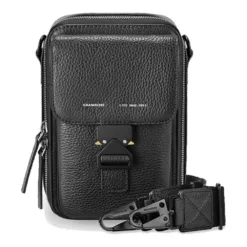 GRAMS(28) รุ่น 173 Vertical Sling - กระเป๋า - Black Pebbled