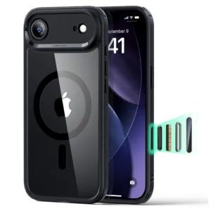 ESR รุ่น Classic Hybrid Case (Camera Control Button) - เคส iPhone 17 Air - สี Clear Black