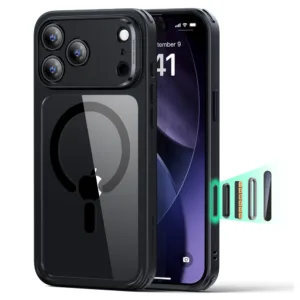 ESR รุ่น Classic Hybrid Case (Camera Control Button) - เคส iPhone 17 Pro - สี Clear Black