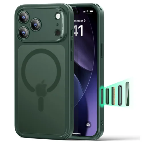 ESR รุ่น Classic Hybrid Case (Camera Control Button) - เคส iPhone 17 Pro Max - สี Frosted Green