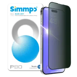 Simmpo รุ่น Anti-Blue Light (Privacy) - ฟิล์มกระจก iPhone 17 Pro Max / 16 Pro Max