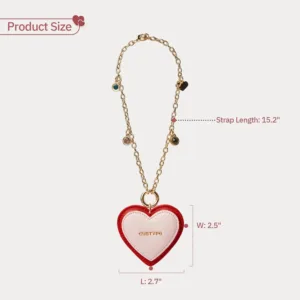 Custype รุ่น Wrist Chain Heart - สายคล้องข้อมือ - สี Red/Pink