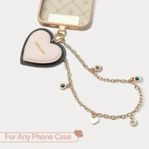 Custype รุ่น Wrist Chain Heart - สายคล้องข้อมือ - สี Black/Pink