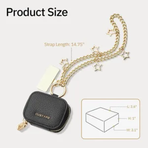 Custype รุ่น Wrist Chain Airpods Pouch - กระเป๋าใส่ AirPods - สี Black