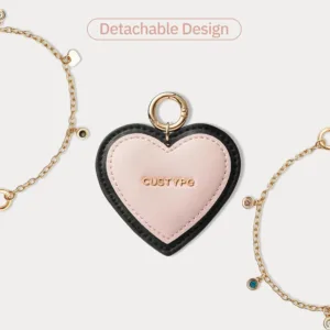 Custype รุ่น Wrist Chain Heart - สายคล้องข้อมือ - สี Black/Pink