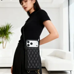 Custype รุ่น Argyle Case with Chain Strap - เคส iPhone 17 Pro - สี Black