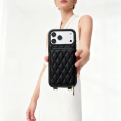 Custype รุ่น Argyle Case with Chain Strap - เคส iPhone 17 Pro - สี Black