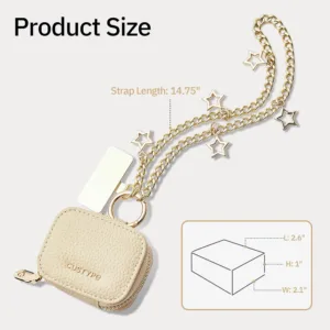 Custype รุ่น Wrist Chain Airpods Pouch - กระเป๋าใส่ AirPods - สี Beige
