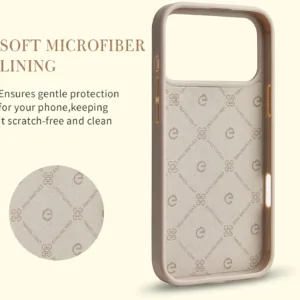 Custype รุ่น Faux Leather Case with Wrist Stand - เคส iPhone 17 Pro - สี Brown