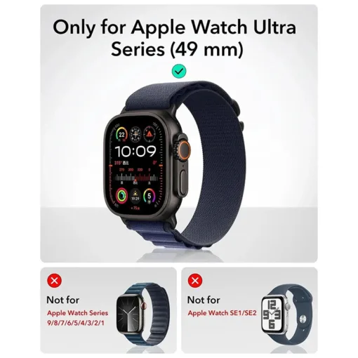 ESR รุ่น Armorite Protection - ฟิล์มกระจก Apple Watch Ultra 1/2/3 (49mm) - สี Titanium/Orange (2ชิ้น) - Image 9