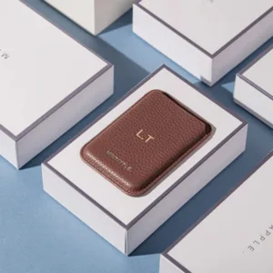 MINTAPPLE. รุ่น Top Grain Leather MagSafe Wallet - ที่เก็บบัตรติดหลังมือถือ - สี Autumn