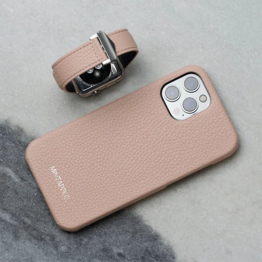MINTAPPLE. รุ่น Signature Top Grain Leather - สายนาฬิกา Apple Watch 38/40/41/42mm - สี Blush/Stainless steel Silver 7 MINTAPPLE. รุ่น Signature Top Grain Leather - สายนาฬิกา Apple Watch 38/40/41/42mm - สี Blush/Stainless steel Silver - Image 7