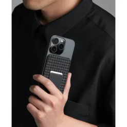 Bitplay รุ่น Magnetic Ultra Slim Wallet Stand - ที่เก็บบัตรติดหลังมือถือ - สี Grid