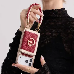 Custype รุ่น Bloom Stitching Case - เคส iPhone 17 Pro Max - สี Red