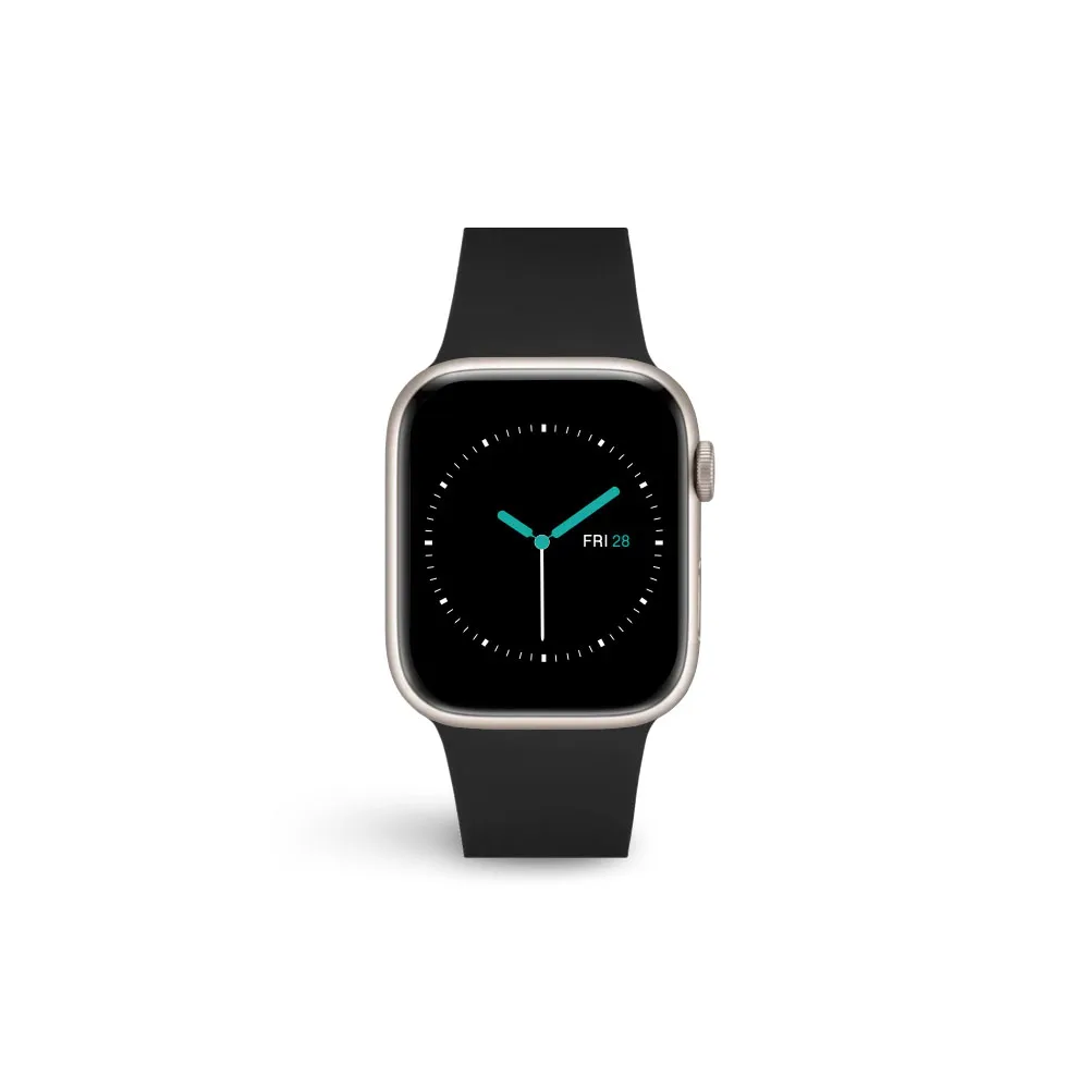 MINTAPPLE. รุ่น Perfect Fit Silicone Band - สายนาฬิกา Apple Watch 38/40/41/42(10)mm - สี Carbon Black/Silver 2 MINTAPPLE. รุ่น Perfect Fit Silicone Band - สายนาฬิกา Apple Watch 38/40/41/42(10)mm - สี Carbon Black/Silver - Image 2