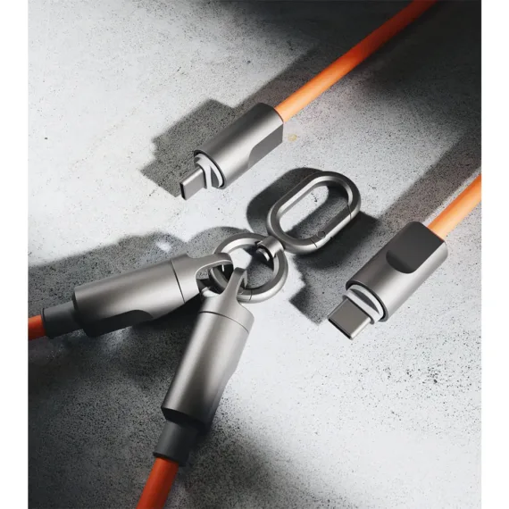 UniCraft สายชาร์จ 2 in 1 รุ่น USB-C Phone Lanyard ชาร์จไว PD 240W PD C-to-C (ยาว32cm) - สี Black - Image 3