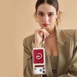 Custype รุ่น Bloom Stitching Case - เคส iPhone 17 Pro Max - สี Red