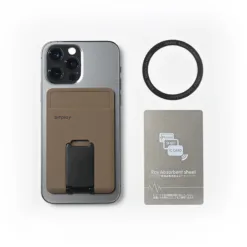 Bitplay รุ่น Magnetic Wallet Stand - ที่เก็บบัตรติดหลังมือถือ - สี Sand
